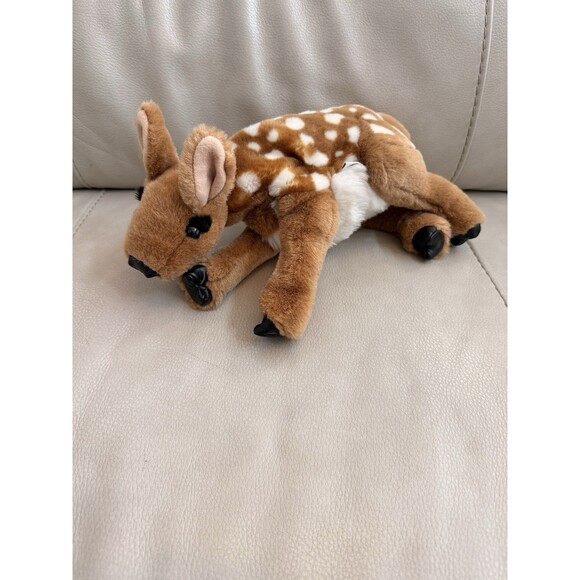 Folkmanis Spotted Fawn Baby Deer Plush Hand Puppet Stuffed Animal 12" EUC - Picture 1 of 10